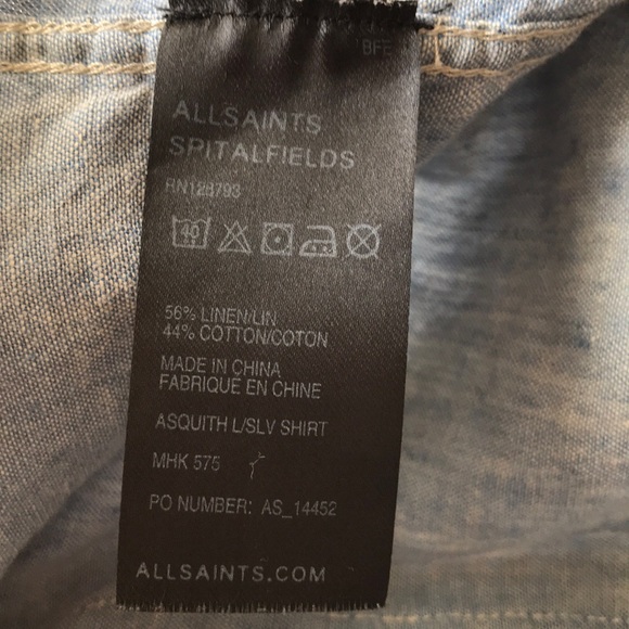 All Saints Spital Fields Button Front Size S - Picture 5 of 6